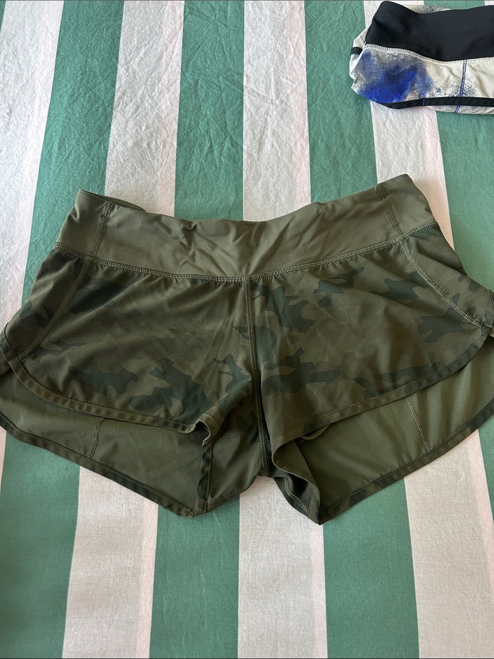 lululemon athletica Olive Camo Athletic Shorts